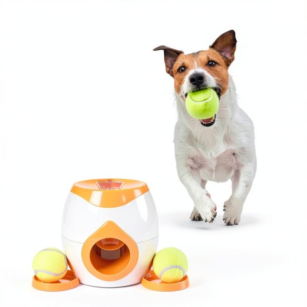 TIEVOSA Dog Tennis Ball Food Reward Machine Interactive Toy-0