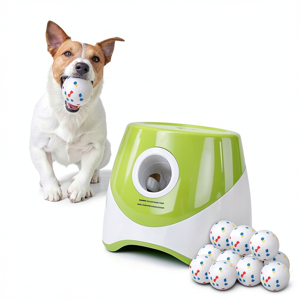 TianfuSpanda dog ball launcher in use on a grassy field