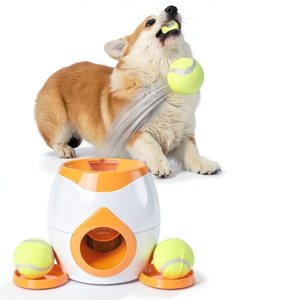 TIEVOSA Dog Tennis Ball Food Reward Machine Interactive Toy-1