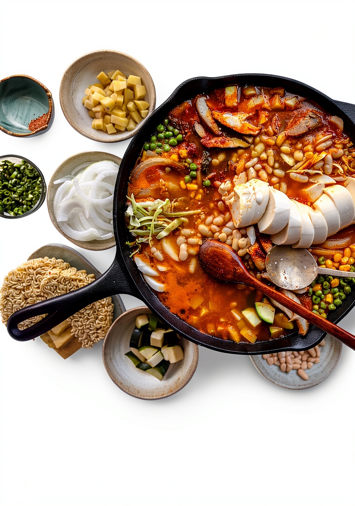 The Korean Vegan Cookbook open on a tablet showing vibrant recipes