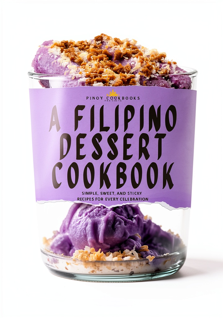 Pinoy Cookbooks Pacific Rim dessert recipes displayed on a tablet