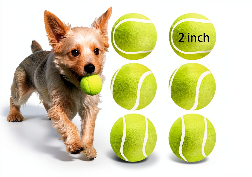 'Wortade small dog tennis balls in bright green on grass'