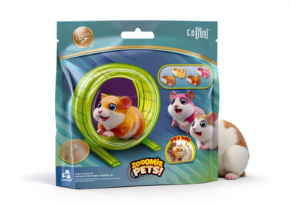 Zooomie Pets in action with Rollin' Ball on a carpeted floor