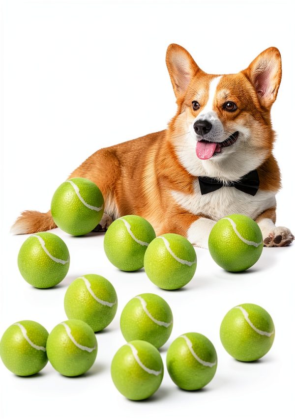 DDQ Dog Tennis Balls 12 Pack Durable All Weather Fetch-0