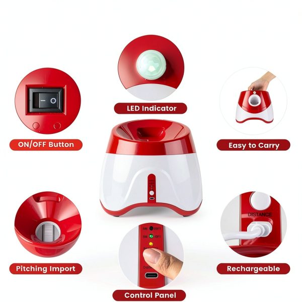 Wortade Automatic Dog Ball Launcher Rechargeable Interactive-3