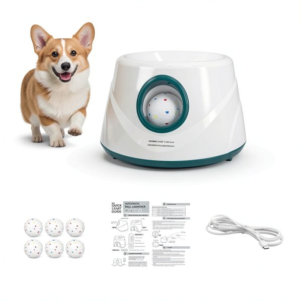 H&H Automatic Dog Ball Launcher Adjustable Range Portable-5