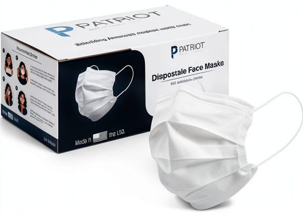American Shield 3 Ply Face Mask Unisex Hydrophobic-0