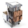 Janitorial Cart Bag TOPPERFUN 17.68x15.72x7.86in Coffee Heavy Duty-6
