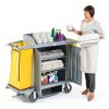 Premium Hotel & Housekeeping Cart 266LBS LEADZM Cleaning Gray-4