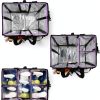 Large Rolling Cleaning Bag with Detachable Trolley, Portable Cleaning Cart with Waterproof Aluminum Foil Lining for Housekeepers, Cleaning Supply Caddy on Wheels for Home, Car, Office, Picnic(Purple)-6