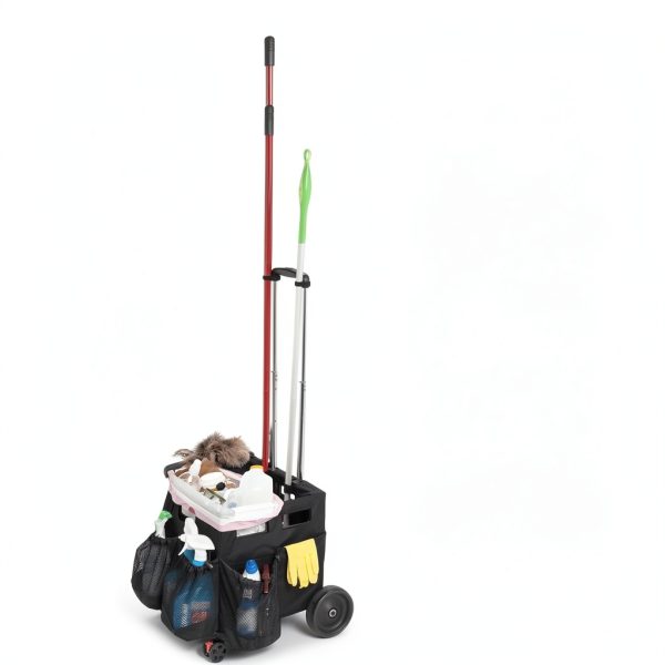 Wheelie Clean Stair Climbing Caddy by SupplyMaid Jet Black Plastic-1