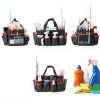 yookee home Cleaning Caddy for Cleaning Supplies Organizer Cleaning Carts on Wheels Cleaner Caddy for Cleaning Products Cleaning Tools Organizer Rolling Cleaning Bag for Housekeepers-2