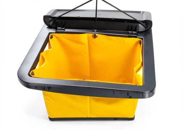 Janitorial Cart WEN 73033 with 3 Shelves and 25-Gallon Vinyl Bag-3