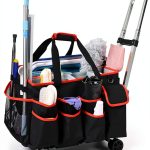 yookee home Cleaning Caddy for Cleaning Supplies Organizer Cleaning Carts on Wheels Cleaner Caddy for Cleaning Products Cleaning Tools Organizer Rolling Cleaning Bag for Housekeepers-0