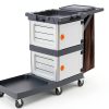 Commercial 3‑Shelf Janitorial Cart OUTGOODS – Aluminum, 300 lb-1