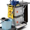 Commercial 3‑Shelf Janitorial Cart OUTGOODS – Aluminum, 300 lb-0
