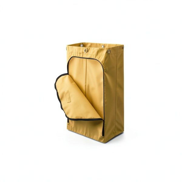 Rubbermaid Commercial Zippered Vinyl Cleaning Cart Bag 24gal Yellow-4