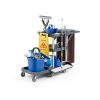 Commercial Janitorial Cleaning Cart EliteEdge 3-Shelf with Vinyl Bag-4