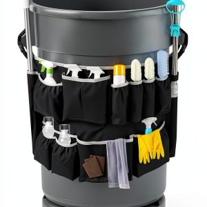 Trash Can Caddy Bag bigjvbfv 13-Pocket Foldable Organizer 32-55 Gallon-0