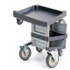 Janitorial Cart MilleLoom 3‑Shelf Cleaning Cart with 2 Cabinets-3