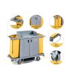 Premium Hotel & Housekeeping Cart 266LBS LEADZM Cleaning Gray-1