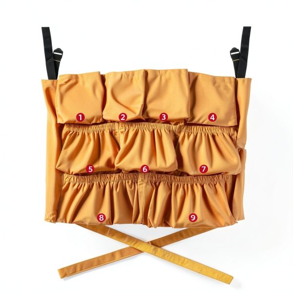Trash Can Caddy Bag 12 Pocket Organizer by kailund Yellow 30x20.4in-1