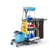 Commercial Janitorial Cleaning Cart EliteEdge 3-Shelf with Vinyl Bag-8