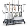 Cleaning Cart by Generic with Broom and Mop Holder Steel Organizer-3
