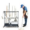 Cleaning Cart by Generic with Broom and Mop Holder Steel Organizer-2