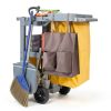 Janitorial Cart Bag TOPPERFUN 17.68x15.72x7.86in Coffee Heavy Duty-5