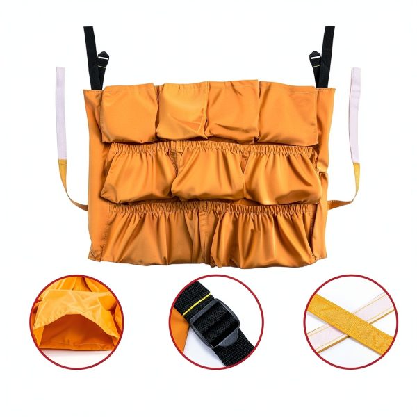 Trash Can Caddy Bag 12 Pocket Organizer by kailund Yellow 30x20.4in-4