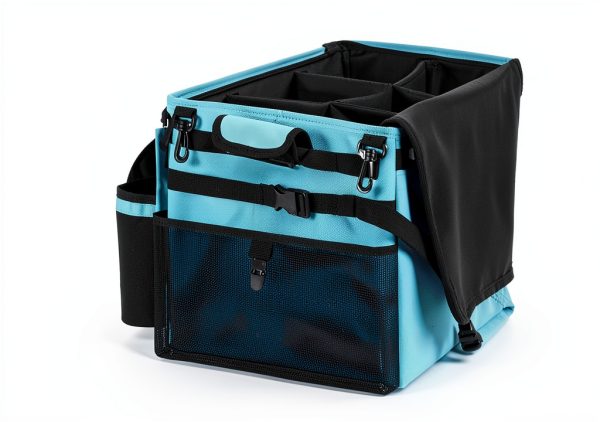 Rolling Cleaning Caddy Homward 40L Cart with Wheels, Lid & Waist Pouch-3