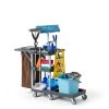 Commercial Janitorial Cleaning Cart EliteEdge 3-Shelf with Vinyl Bag-7