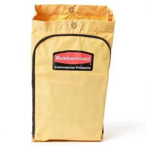 Rubbermaid Commercial Zippered Vinyl Cleaning Cart Bag 24gal Yellow-0