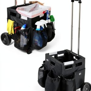 Wheelie Clean Stair Climbing Caddy by SupplyMaid Jet Black Plastic-0