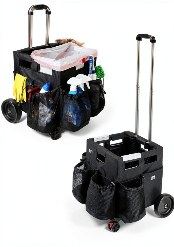 Wheelie Clean Stair Climbing Caddy by SupplyMaid Jet Black Plastic-0