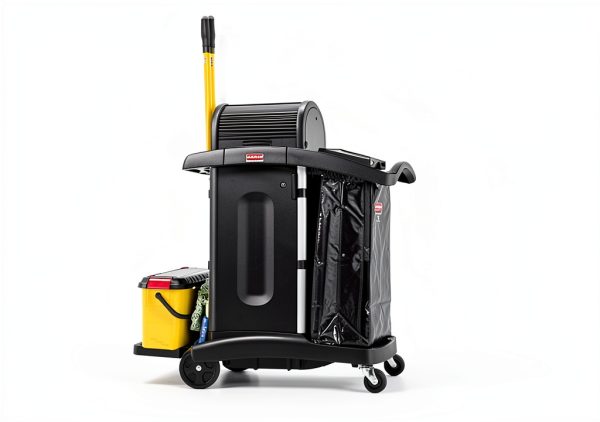 Rubbermaid Cleaning Cart Bag 24 Gallon Yellow Vinyl with Front Zipper-2