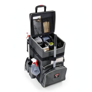 Rubbermaid Executive Quick Cart Large Dark Gray Mobile Office Cart-0