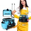 Rolling Cleaning Caddy Homward 40L Cart with Wheels, Lid & Waist Pouch-1