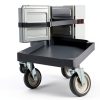 Janitorial Cart FinerFurnis 2‑Cabinet Cleaning with Oxford Bag Gray-3
