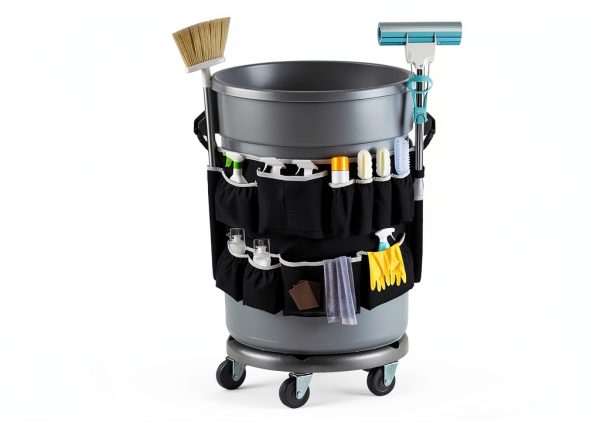 Trash Can Caddy Bag bigjvbfv 13-Pocket Foldable Organizer 32-55 Gallon-5
