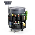 Trash Can Caddy Bag Hongmed 1680D Organizer for 32-55 Gallon Bins-0