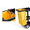 Cleaning Cart VEVOR 3-shelf janitorial cart 25Gallon PVC Bag 200lb-3