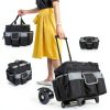 Large Rolling Cleaning Caddy by HODRANT – Detachable Trolley & Lid-3