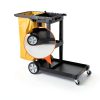 Cleaning Cart VEVOR 3-shelf janitorial cart 25Gallon PVC Bag 200lb-4