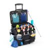 Large Rolling Cleaning Caddy by HODRANT – Detachable Trolley & Lid-5