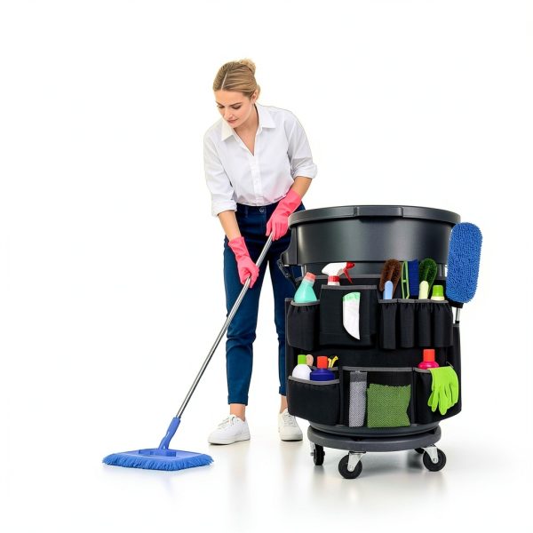 Trash Can Caddy Bag Speqerk 55 Gallon Organizer with Multi Pocket-6