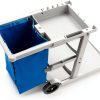 Dryser Commercial Janitorial Cleaning Cart on Wheels - Housekeeping Caddy with Shelves and Vinyl Bag-3
