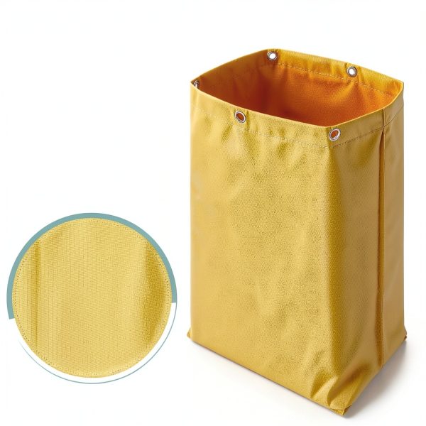 16 x 11 x 27 inch Replacement Janitorial Cleaning Cart Bag High Capacity Commercial Janitorial Cart Bag Housekeeping for Housekeeper Restaurant Motel Cafe Facility Office, 23 Gallon, Yellow(1 Pc)-3