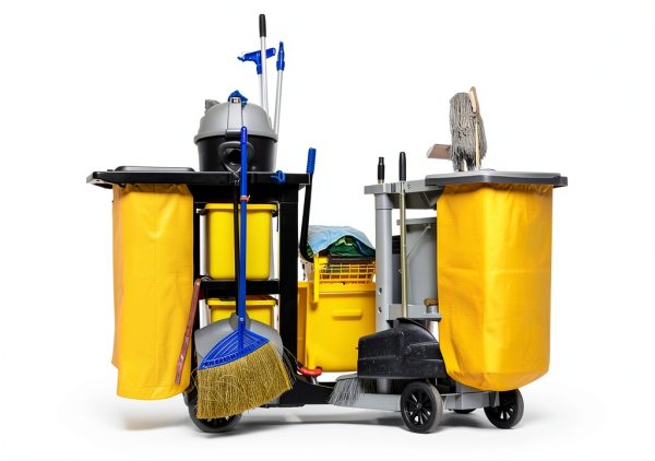 16 x 11 x 27 inch Replacement Janitorial Cleaning Cart Bag High Capacity Commercial Janitorial Cart Bag Housekeeping for Housekeeper Restaurant Motel Cafe Facility Office, 23 Gallon, Yellow(1 Pc)-6